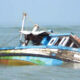 Capsized boat