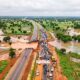 Flooded road in Bauchi