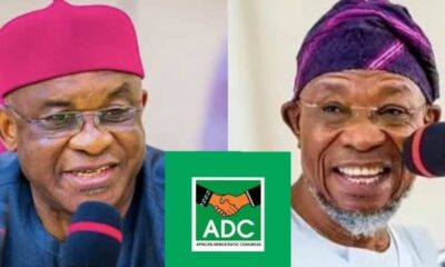 Former Senate President David Mark and former governor of Osun State Rauf Aregbesola