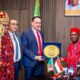 Gov Otti with the visiting delegation from Utopia Pharmaceuticals