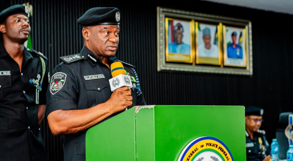 Inspector General of Police Olatunji Dusu during a media briefing in Abuja 2