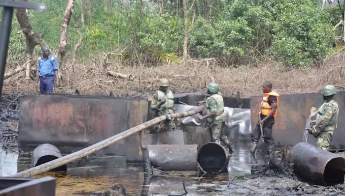 Navy Discovers 17000 Litres Of Suspected Stolen Crude In Delta