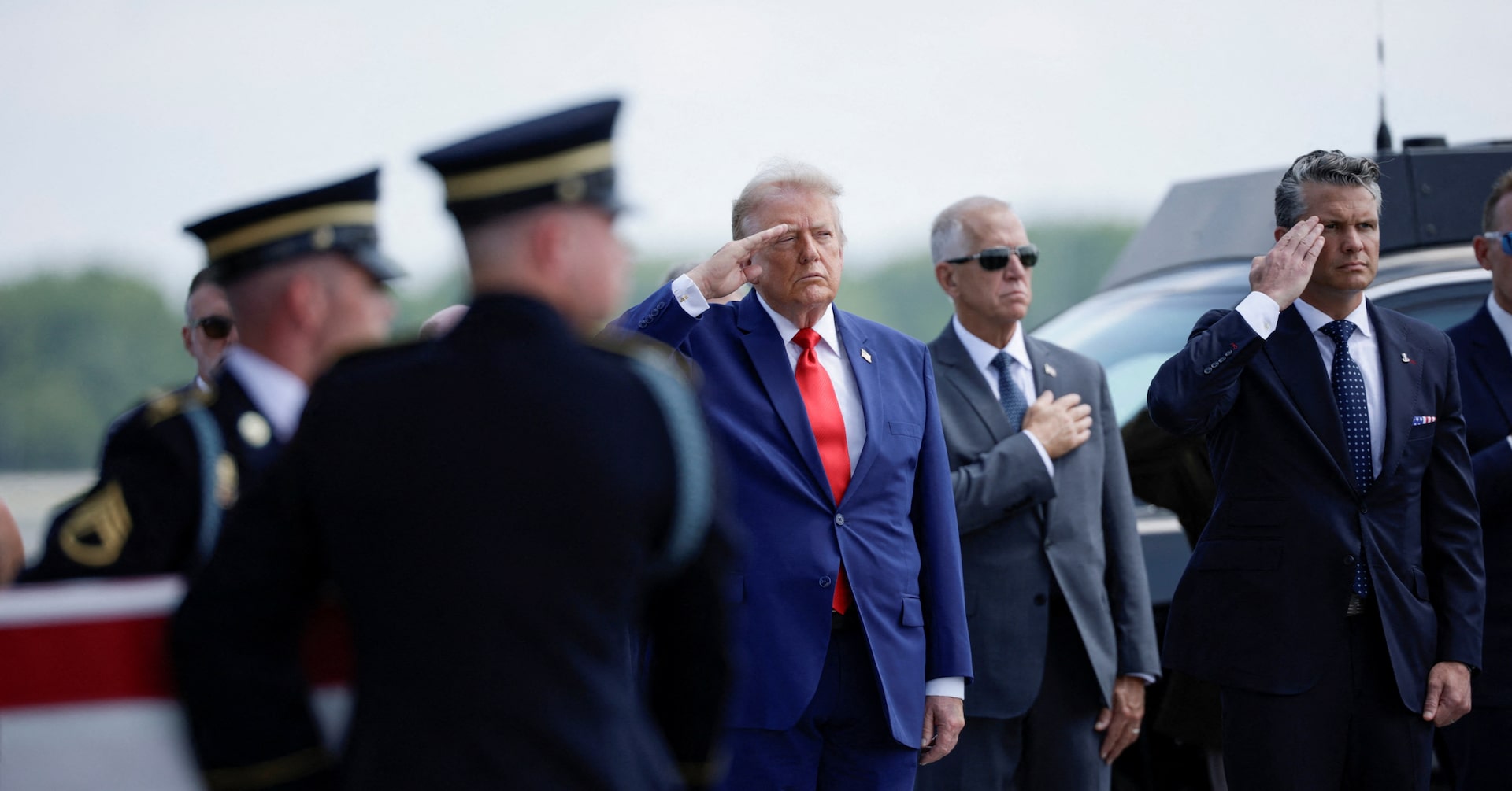 Trump Attends Return Of US Troops Killed In Iran War