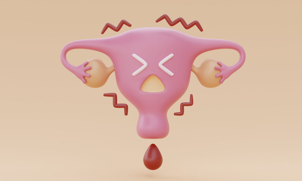 cartoon ovary with blood drop scaled