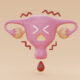 cartoon ovary with blood drop scaled