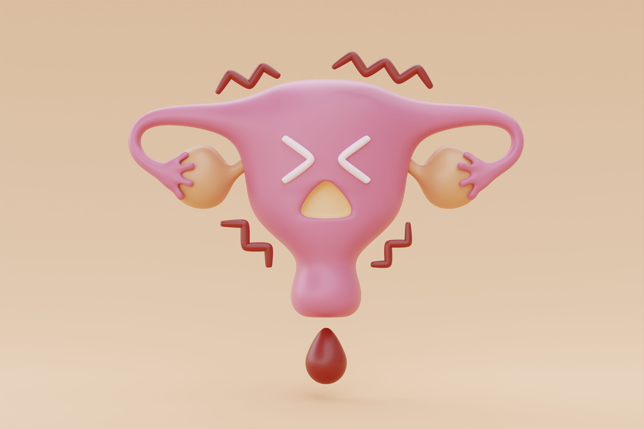 cartoon ovary with blood drop scaled