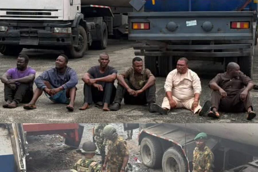 illegal bunkering site in Lagos
