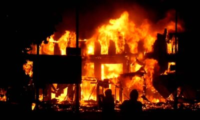 Burning building Fire