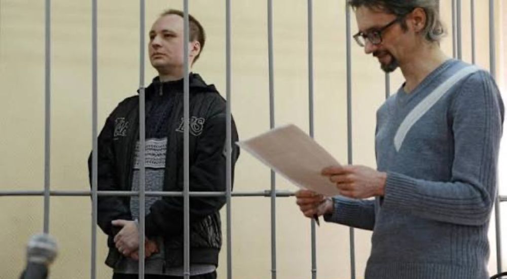 Former US Marine Robert Gilman who serves a prison sentence for assaulting a Russian police officer