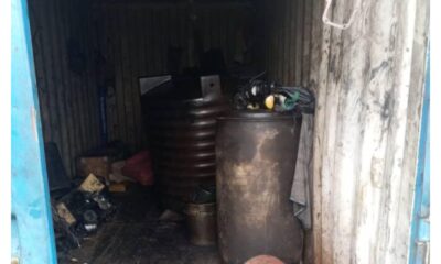 Litres of illegally refined diesel
