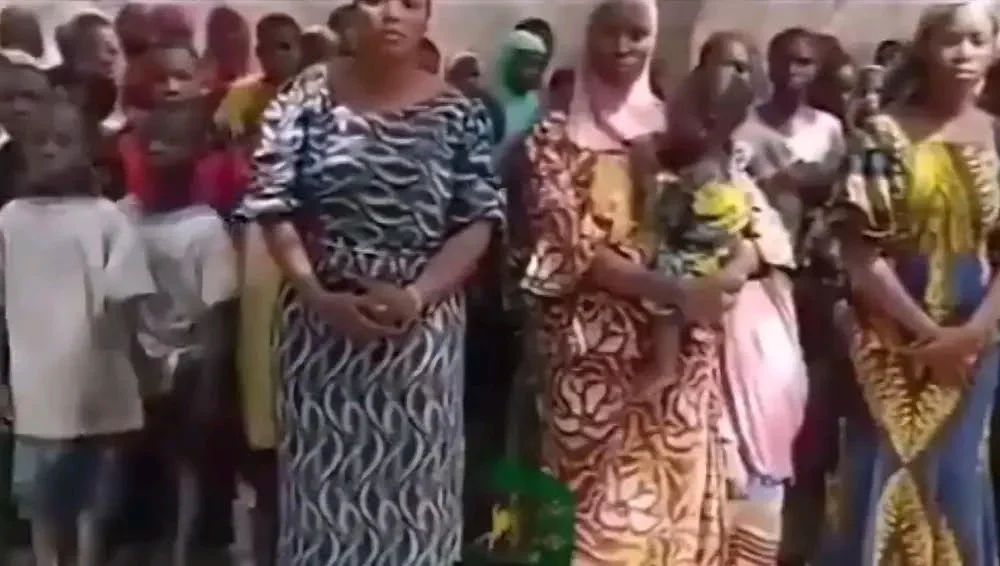 Picture of the abducted victims paraded by the terrorists in February 1 1785953965