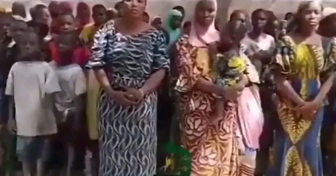 Picture of the abducted victims paraded by the terrorists in February 1 1785953965