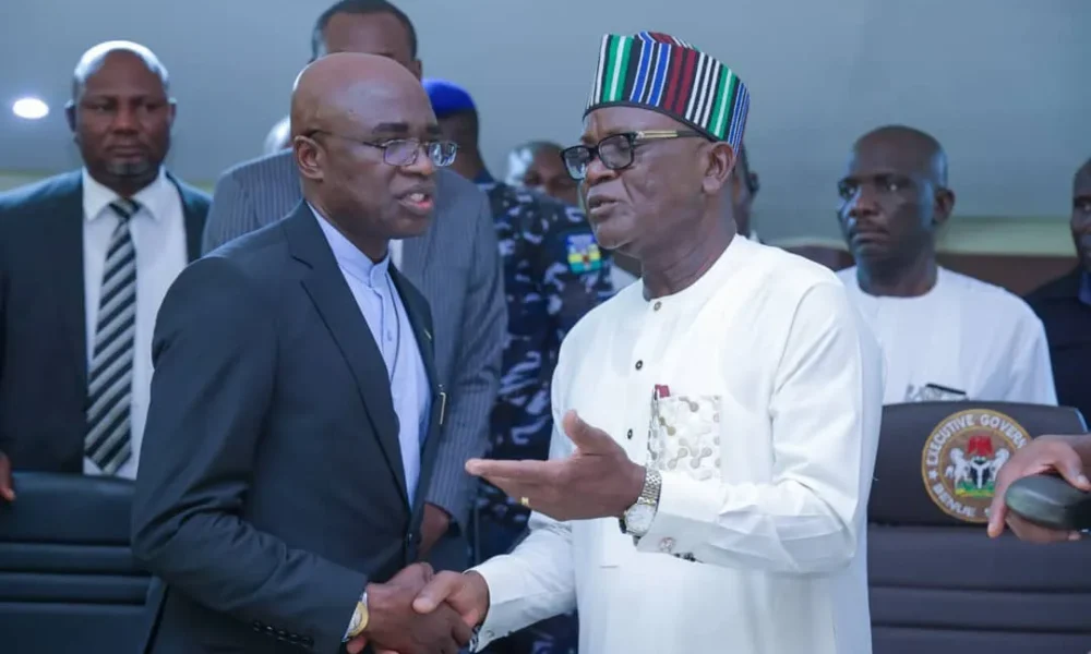 Gov. Hyacinth Alia and Former Gov. Samuel Ortom 1782229559