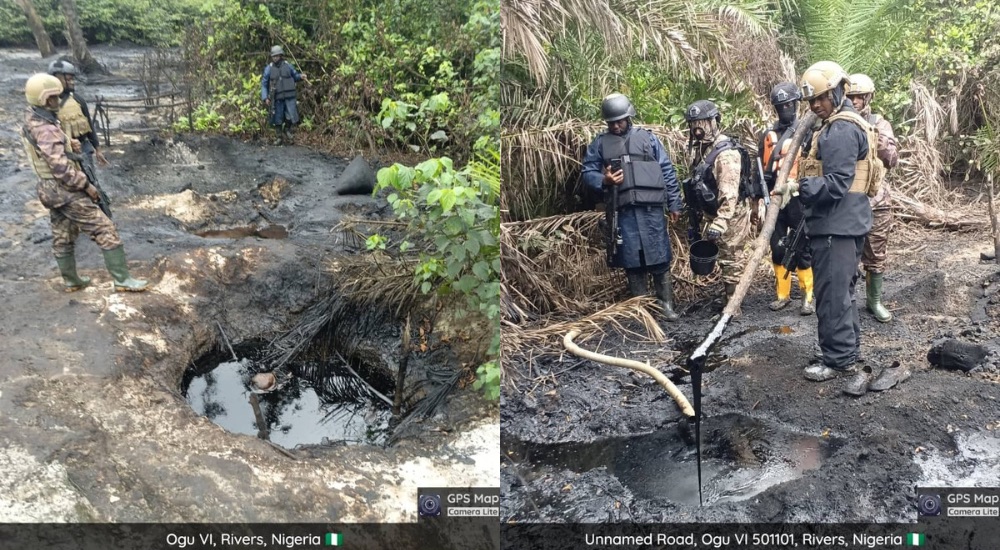 Navy Uncovers 182000 Litres Of Suspected Stolen Crude In Rivers 1