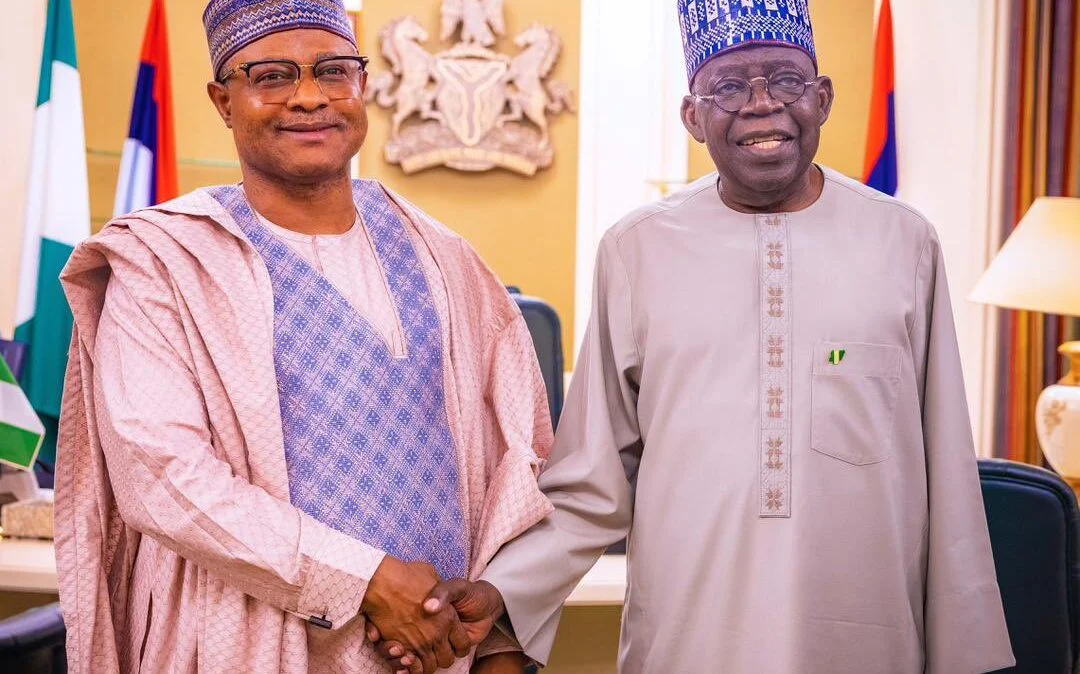 President Bola Ahmed Tinubu with Kaduna State Government Uba Sani e1698214592795