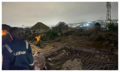 building collapses during demolition in Lagos