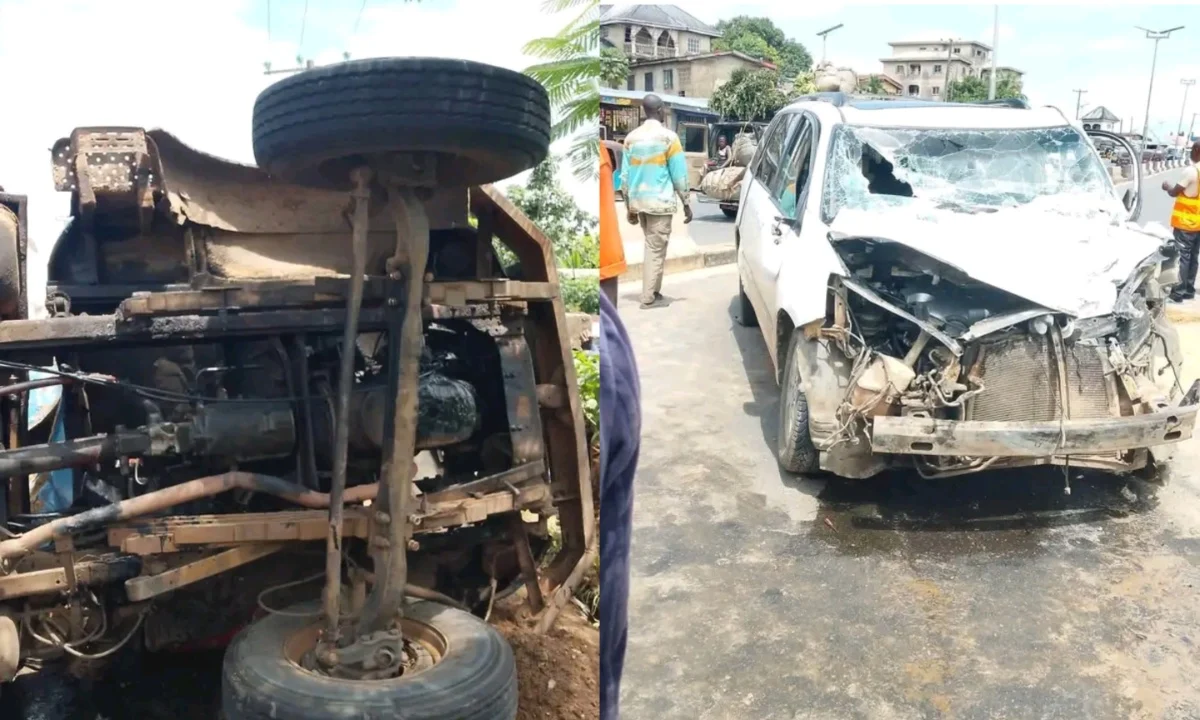 Accident claims life in Umuahia as truck bus collide
