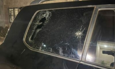 Attacked vehicle