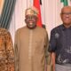 L R Governor SIm Fubara President Bola Tinubu and FCT Minister Nyesom Wike