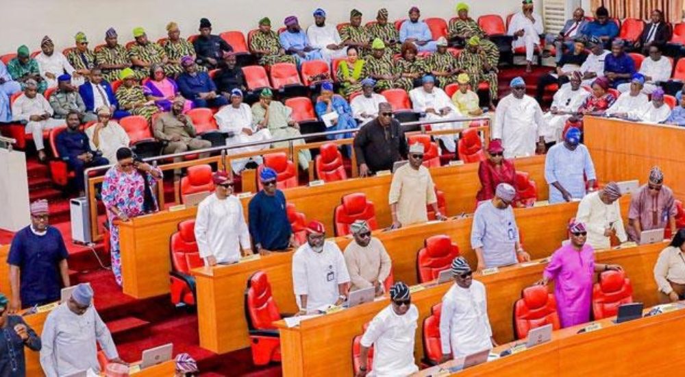 Members of the Lagos State House of Assembly during plenary. Credit X@lshaofficial