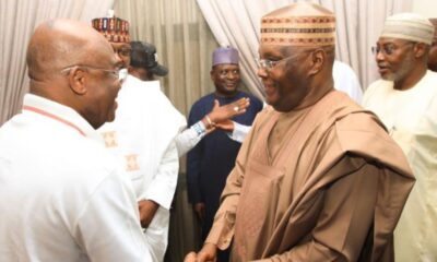 National Chairman ADC David Mark left and former Vice President Atiku Abubakar