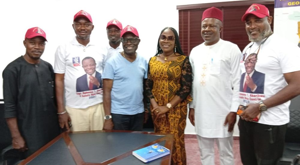 Prof. Sylvia Agu in a group photograph with the NDC movement delegation