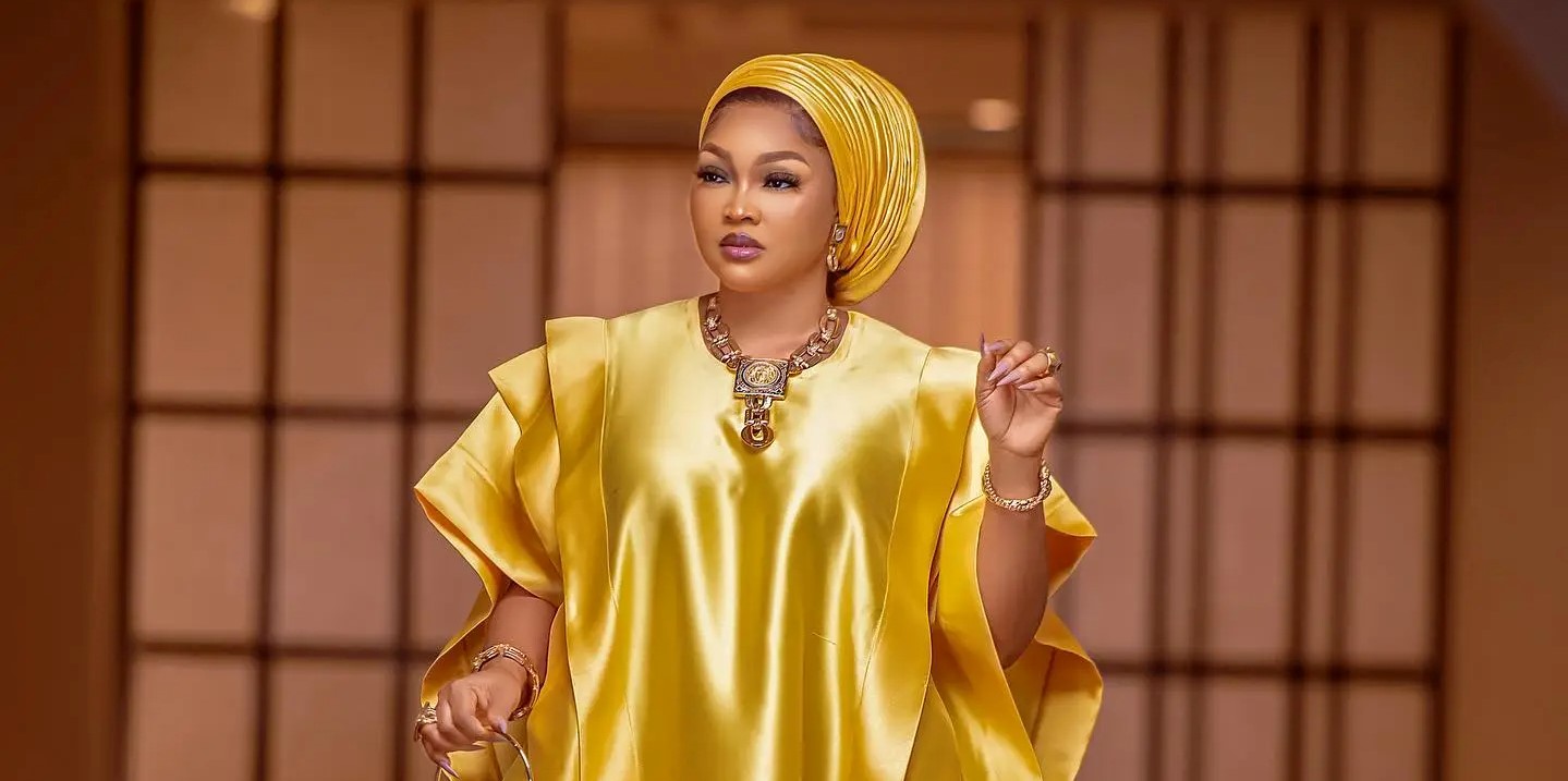 mercy aigbe in yellow